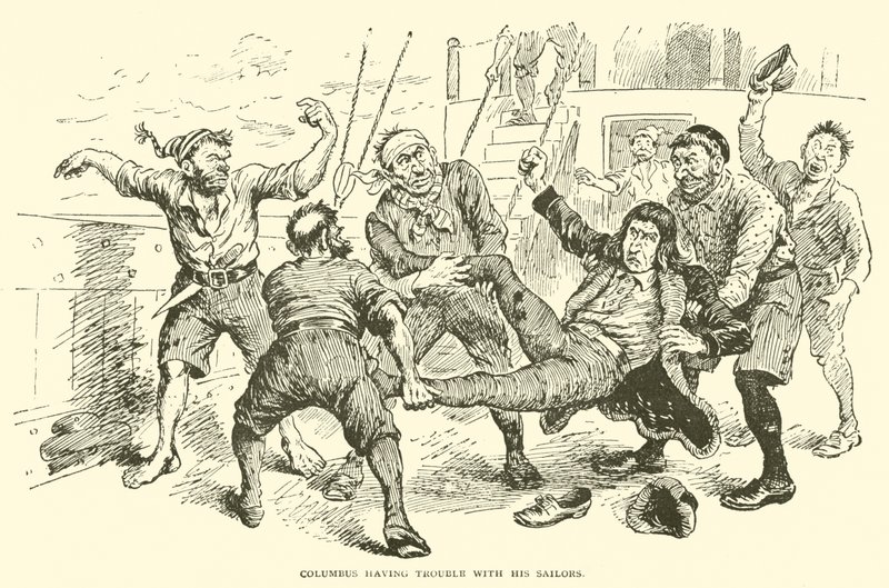 Colomb ayant des problèmes avec ses marins - Frederick Burr Opper