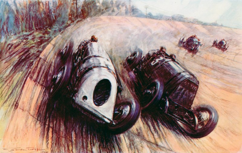Une bataille de géants à Brooklands, la Leyland blanche de Parry Thomas affrontant la grande Fiat d