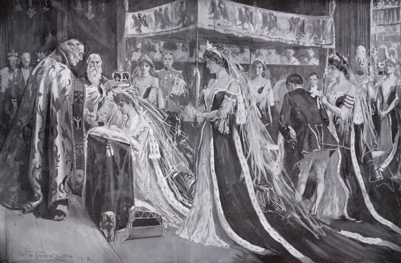 Le couronnement de la reine Alexandra, épouse du roi Édouard VII, par l