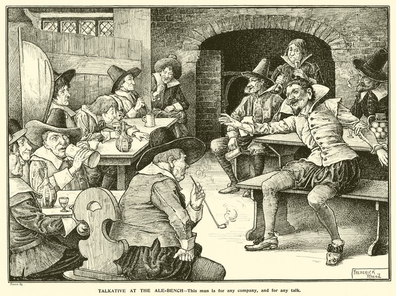 Bavard à la table d