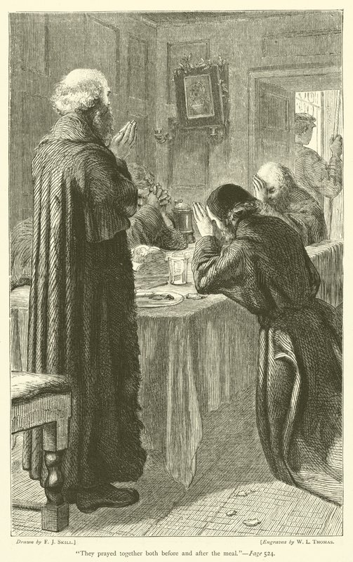 Ils prièrent ensemble avant et après le repas - Frederick John Skill