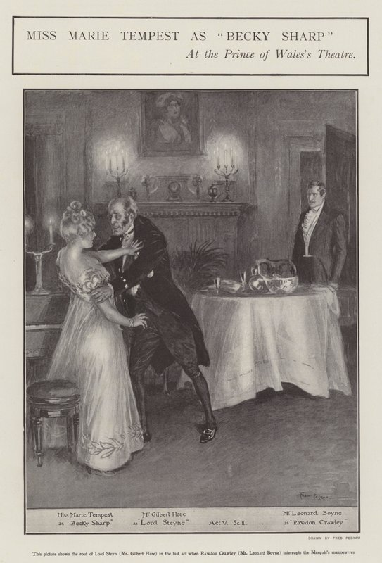 Mlle Marie Tempest en Becky Sharp au Prince of Wales