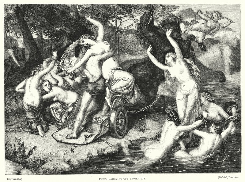 Pluton enlevant Proserpine (gravure) - Frederick Richard Pickersgill