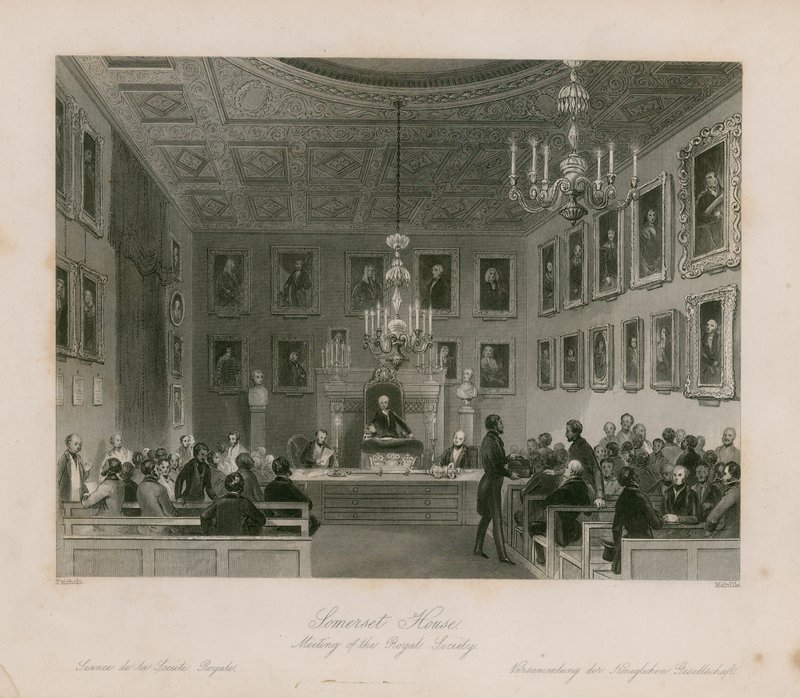 Somerset House, réunion de la Royal Society - Frederick William Fairholt