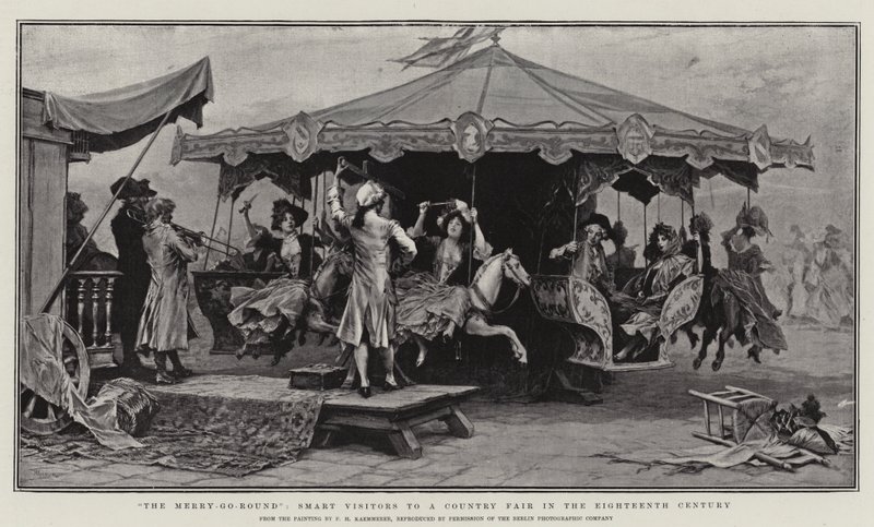 Le Manège, Visiteurs élégants à une foire de campagne au XVIIIe siècle - Frederik Hendrik Kaemmerer