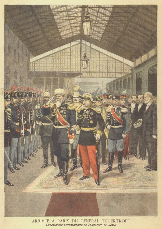 Arrivée à Paris du Général Chertkov, ambassadeur russe en France - French School