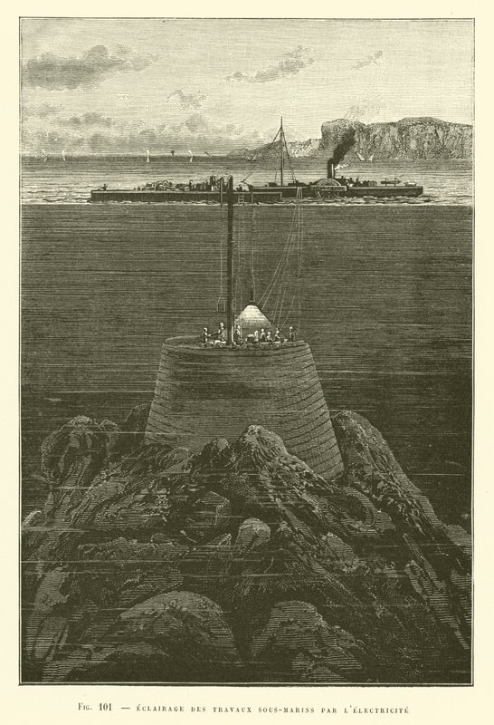 Éclairage des travaux sous-marins par l
