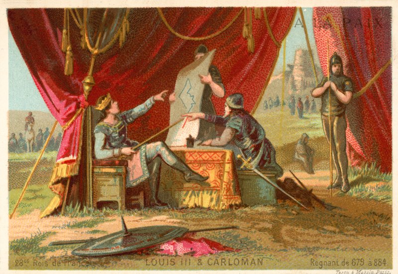 Louis III et Carloman, roi des Francs - French School