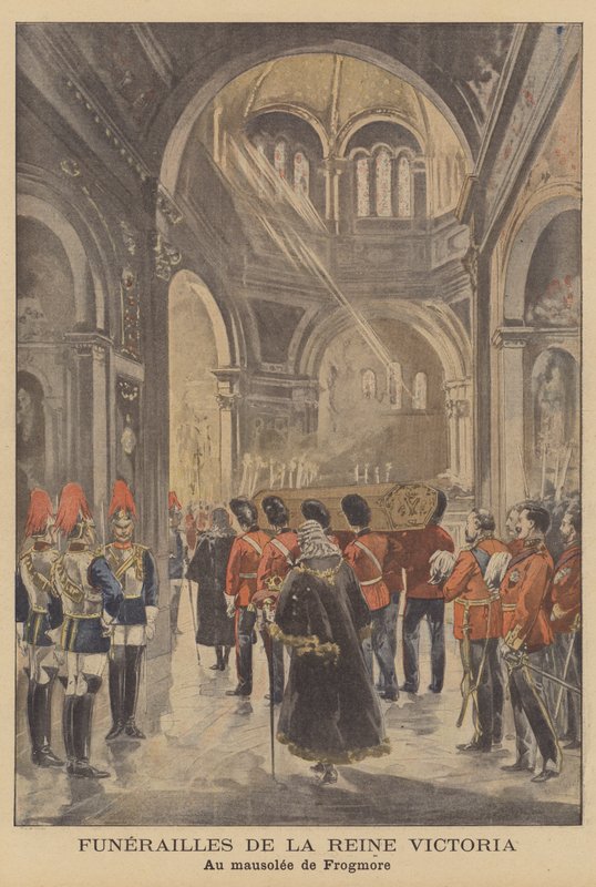 Les funérailles de la reine Victoria - French School