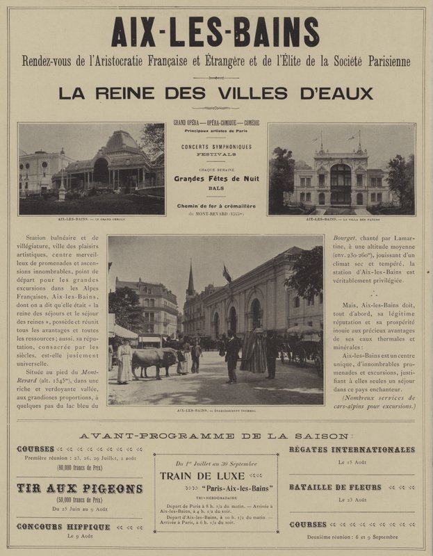 Aix-les-Bains, rendez-vous de l
