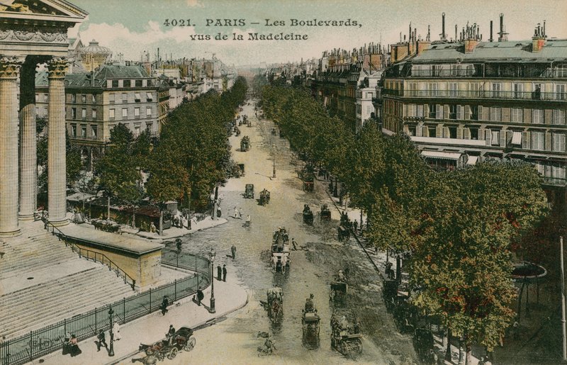 Boulevards de Paris, vus du Boulevard de la Madeleine - French Photographer
