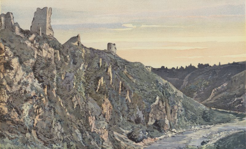 Crozant, Ruines du Château au bord de la Creuse, Vue prise au N E - French Photographer