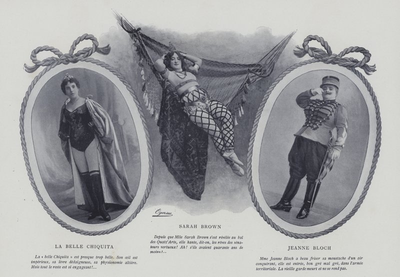 Actrices et chanteuses françaises La Belle Chiquita, Sarah Brown et Jeanne Bloch - French Photographer