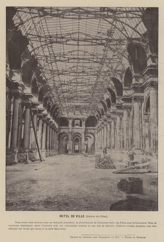 La Commune de Paris, Hôtel de Ville, galerie des fêtes - French Photographer