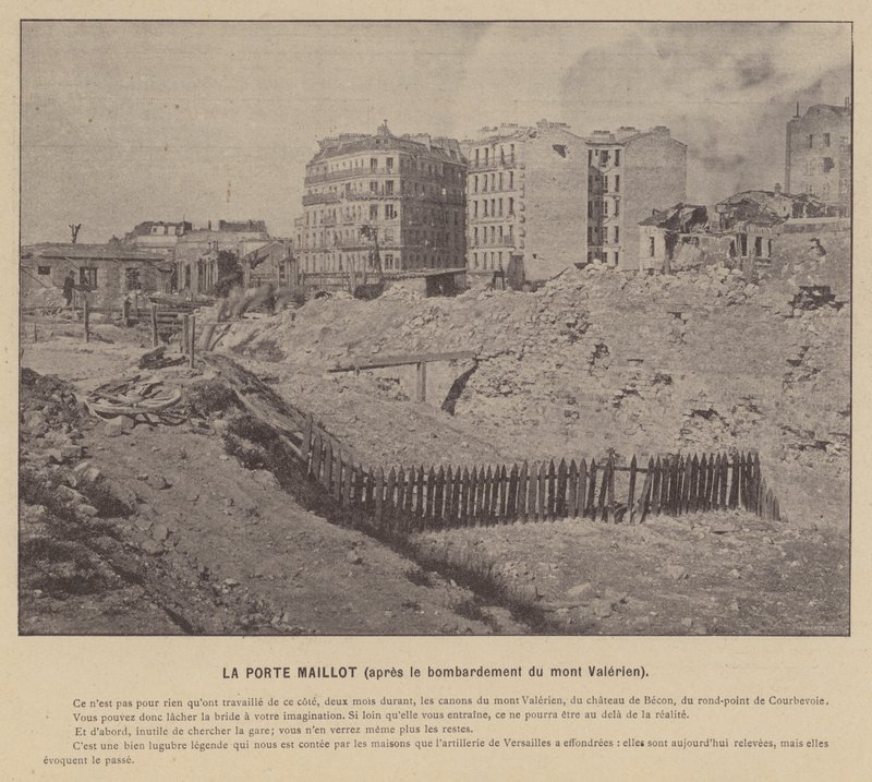 La Commune de Paris, La Porte Maillot, après le bombardement du mont Valérien - French Photographer
