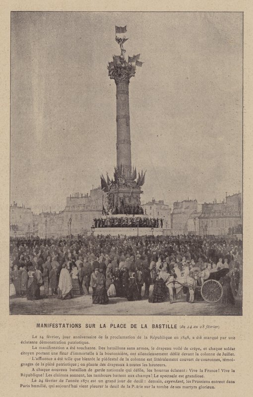 La Commune de Paris, Manifestations Sur La Place De La Bastille, du 24 au 28 février - French Photographer