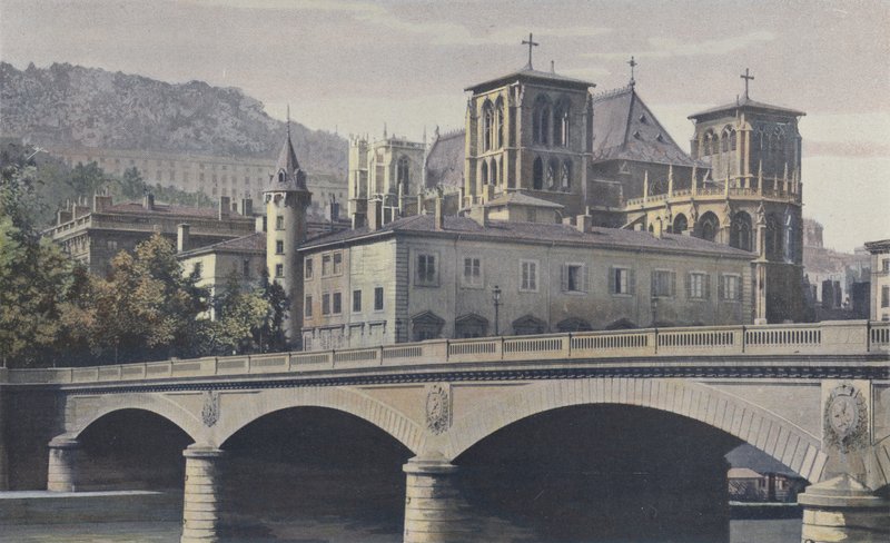 Lyon, Archevêché, Cathédrale Saint-Jean et coteau de Fourvière - French Photographer