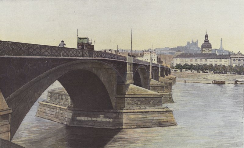 Lyon, Pont de la Guillotière et Église de l