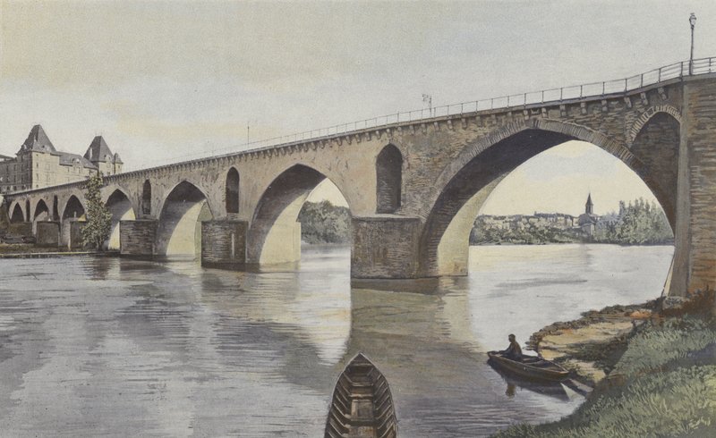 Montauban, Pont sur le Tarn, Vue prise en aval sur la rive gauche - French Photographer