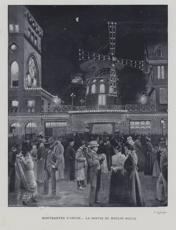 Devant le Moulin Rouge, Montmartre, Paris - French Photographer