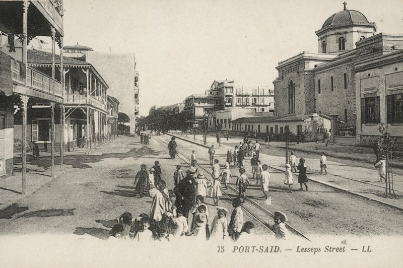 Port-Saïd, Égypte : Rue Lesseps - French Photographer