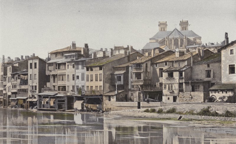 Verdun, Abside de la Cathédrale, Vue prise de la rive droite de la Meuse - French Photographer