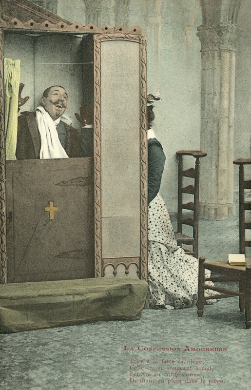 Femme et son confesseur (photo en couleur) - French Photographer