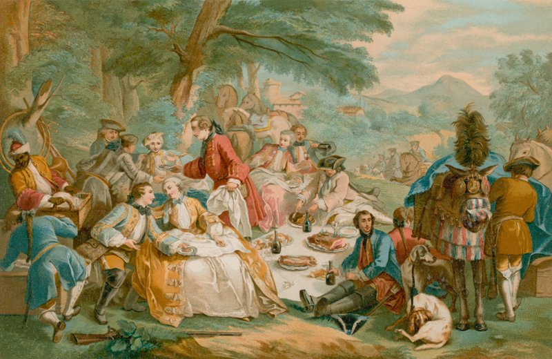 Un déjeuner de chasse - French School
