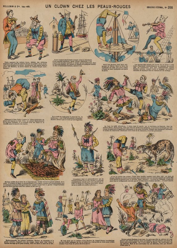 Un clown parmi les Amérindiens - French School