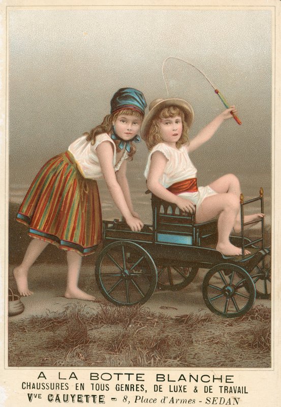 A la Botte Blanche Publicité française pour des chaussures (chromolitho) - French School
