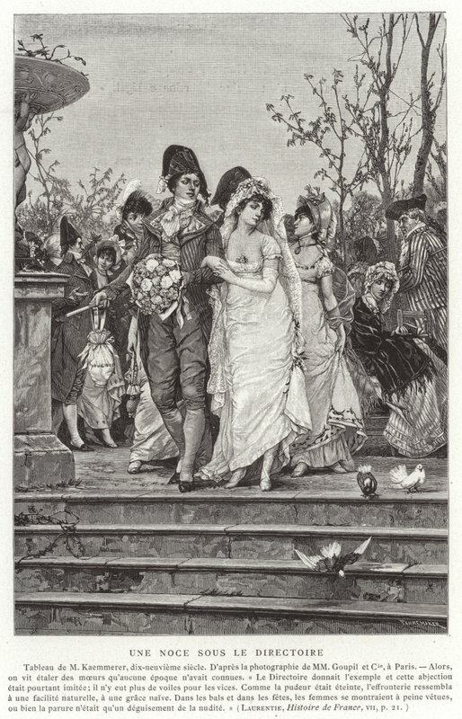 Un mariage sous le Directoire, Révolution française, 1795-1799 - French School