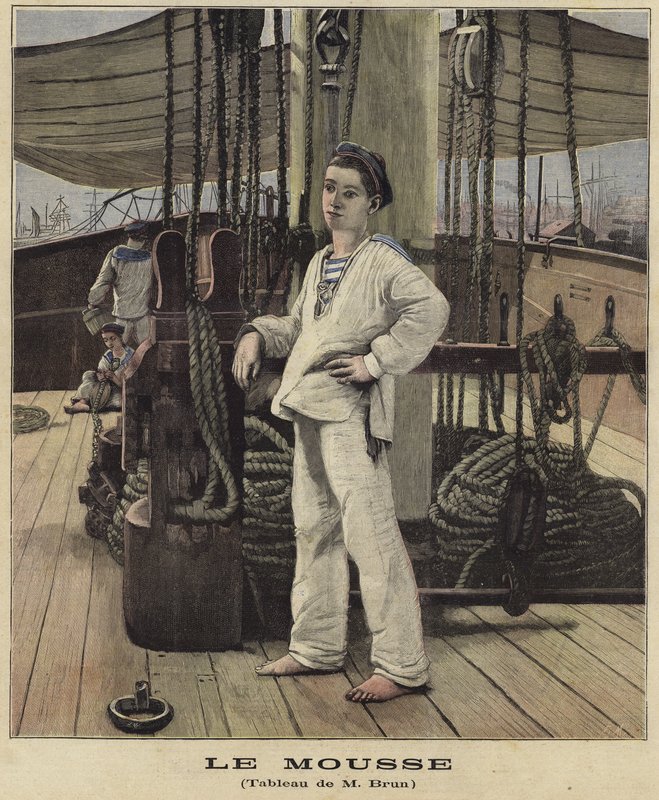 Un jeune marin sur le pont d