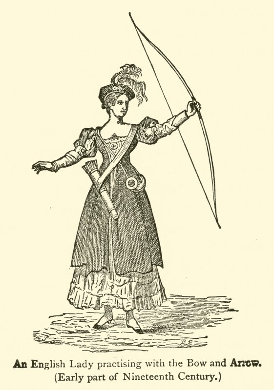 Une dame anglaise pratiquant le tir à l