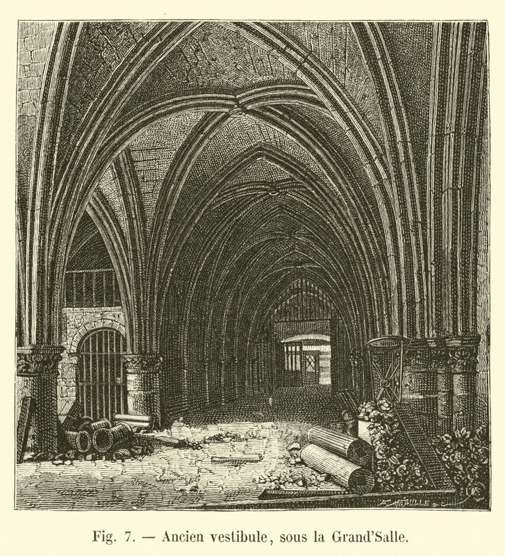 Ancien vestibule, sous la Grand-Salle - French School