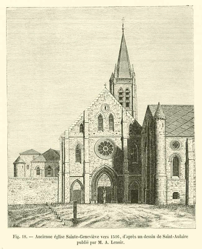 Ancienne église Sainte-Geneviève vers 1516, d