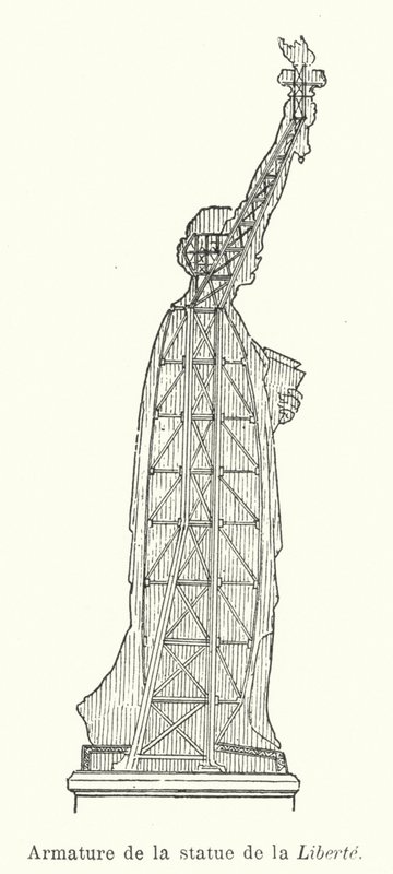 Armature de la statue de la Liberté - French School