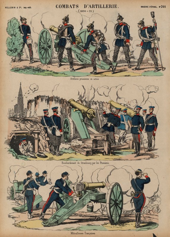 Artillerie en action, Guerre franco-prussienne, 1870-1871 - French School