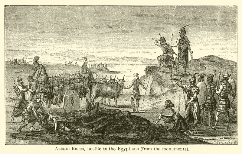 Races asiatiques, hostiles aux Égyptiens, d