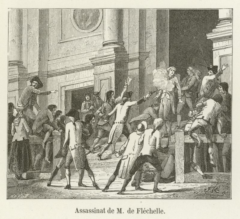 Assassinat de M. de Flechelle - French School