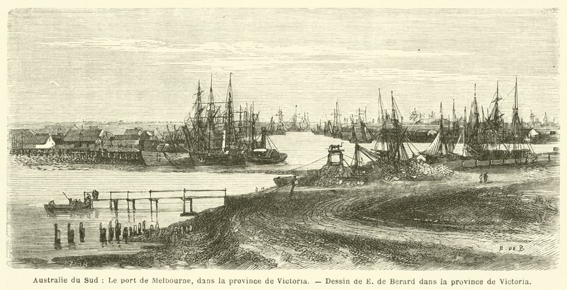 Australie du Sud, Le port de Melbourne, dans la province de Victoria - French School