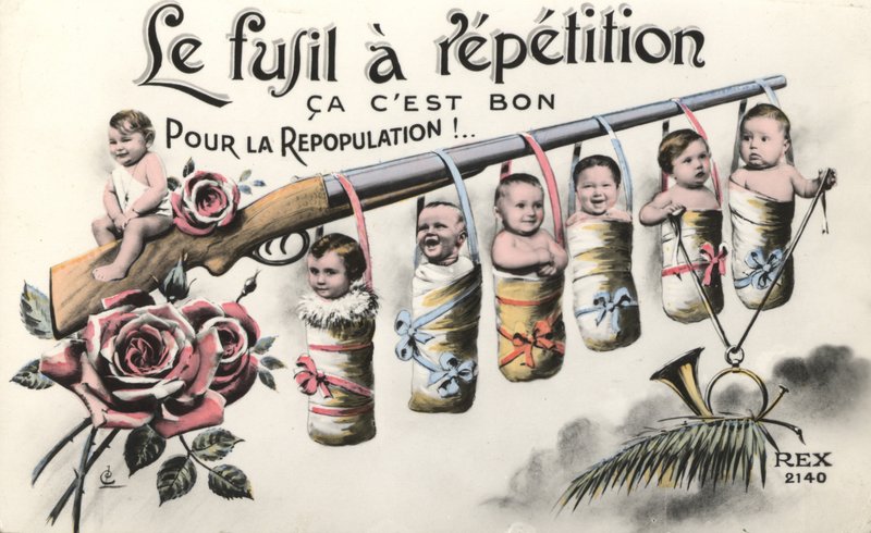 Bébés et un fusil - French School