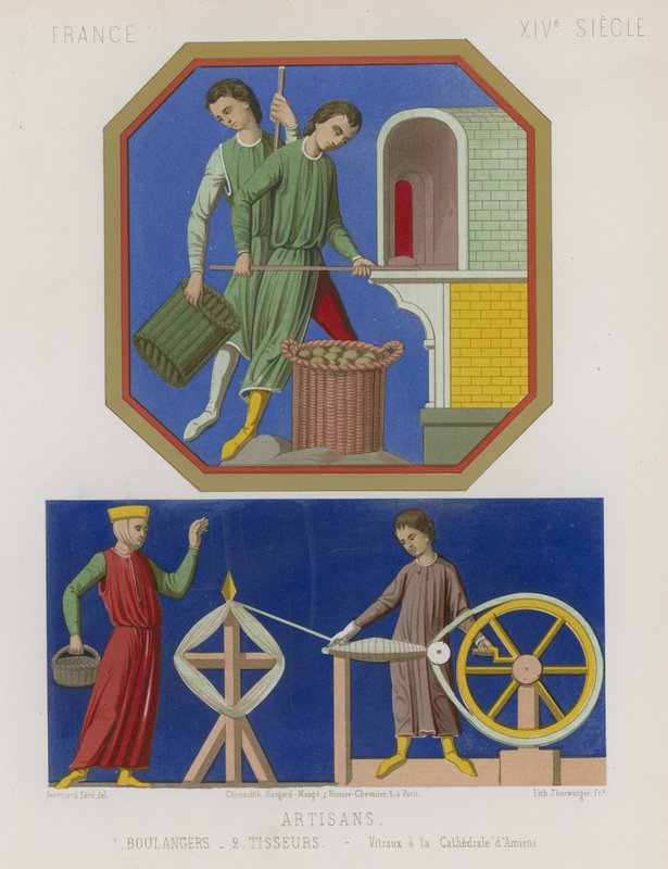Boulangers et tisserands des fenêtres de la cathédrale d