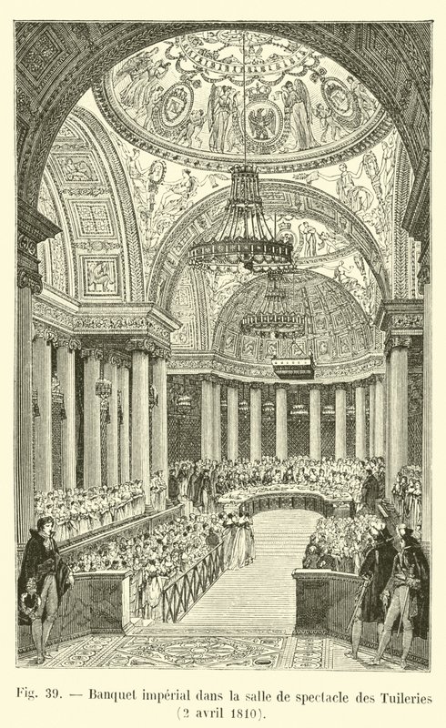 Banquet impérial dans la salle de spectacle des Tuileries, 2 avril 1810 - French School