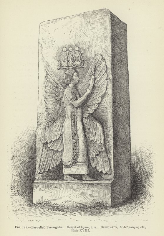 Bas-relief, Parsargades, Hauteur de la figure, 3 m - French School