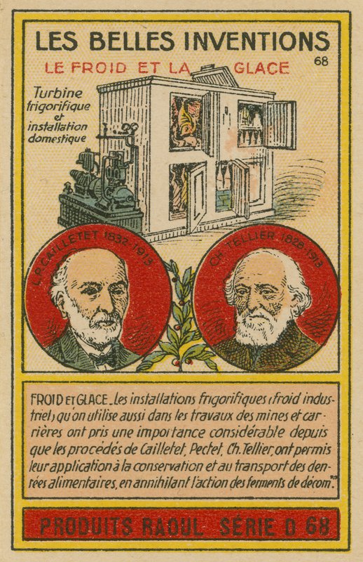 Carte des belles inventions, réfrigération - French School
