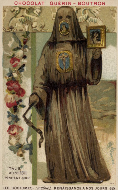 Pénitent noir, Italie, 19ème siècle - French School