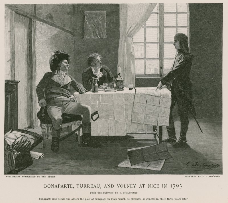 Bonaparte, Turreau et Volney à Nice en 1793 - French School