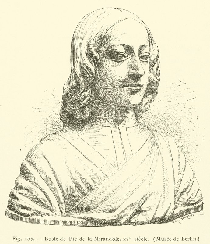 Buste de Pic de la Mirandole, XVe siècle, Musée de Berlin - French School