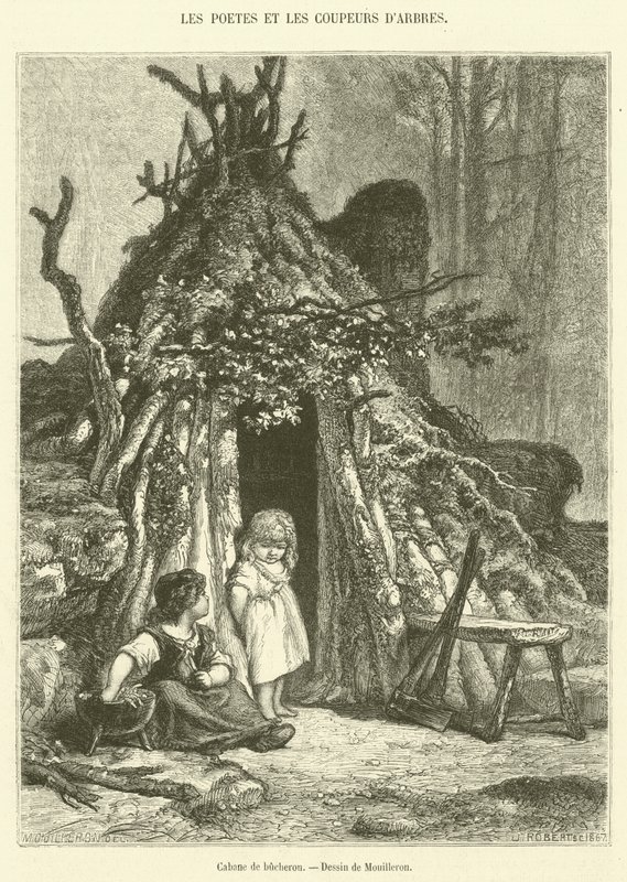 Cabane de bucheron - French School
