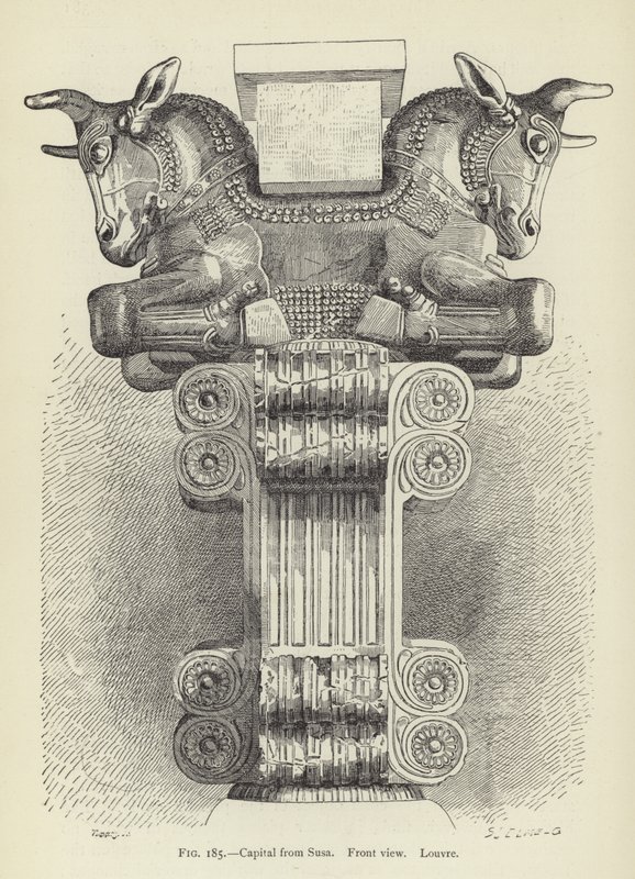 Chapiteau de Suse, Vue de face, Louvre - French School